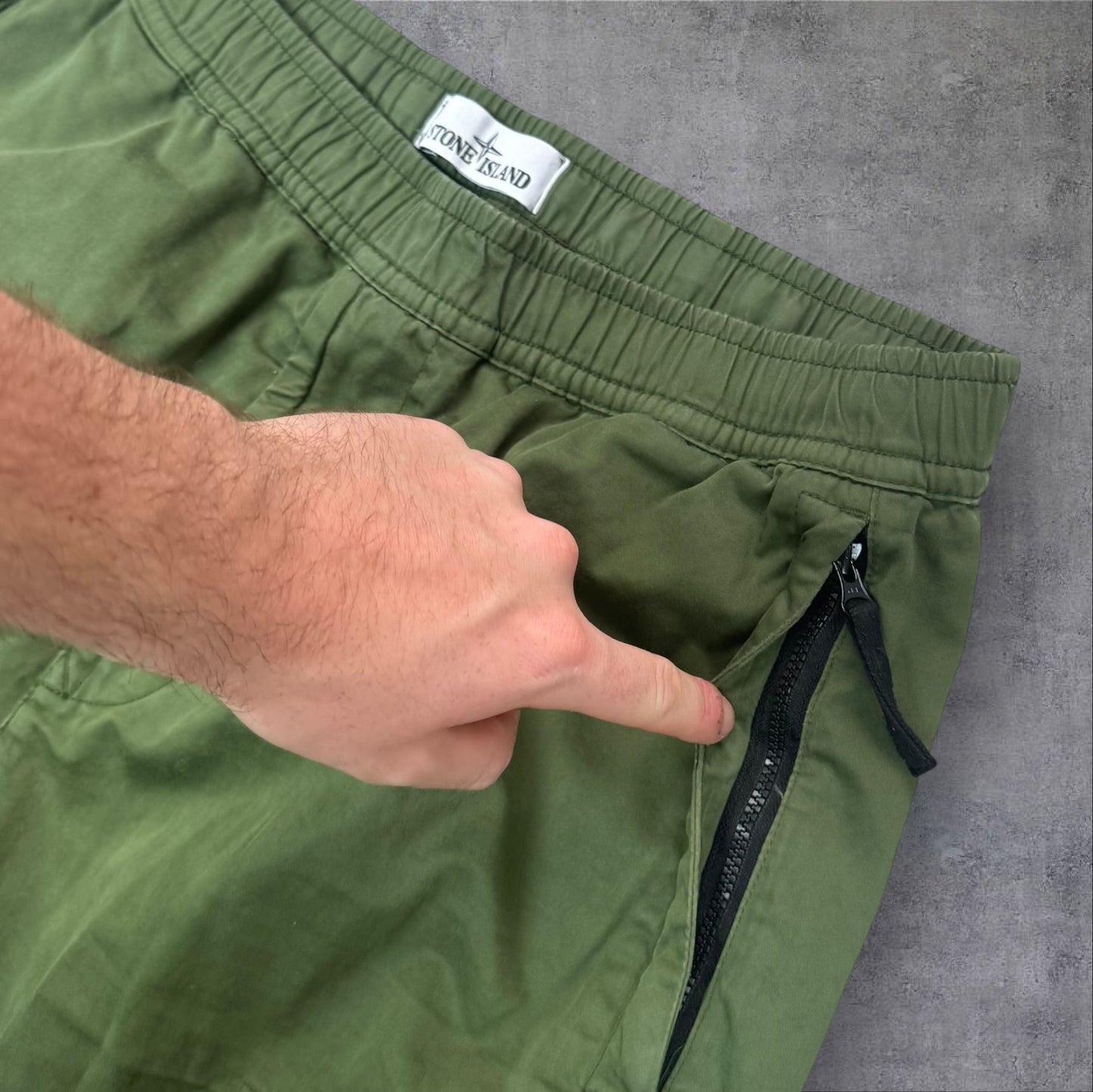 Stone Island Cargo Trousers Khaki Size 34W RRP £395+