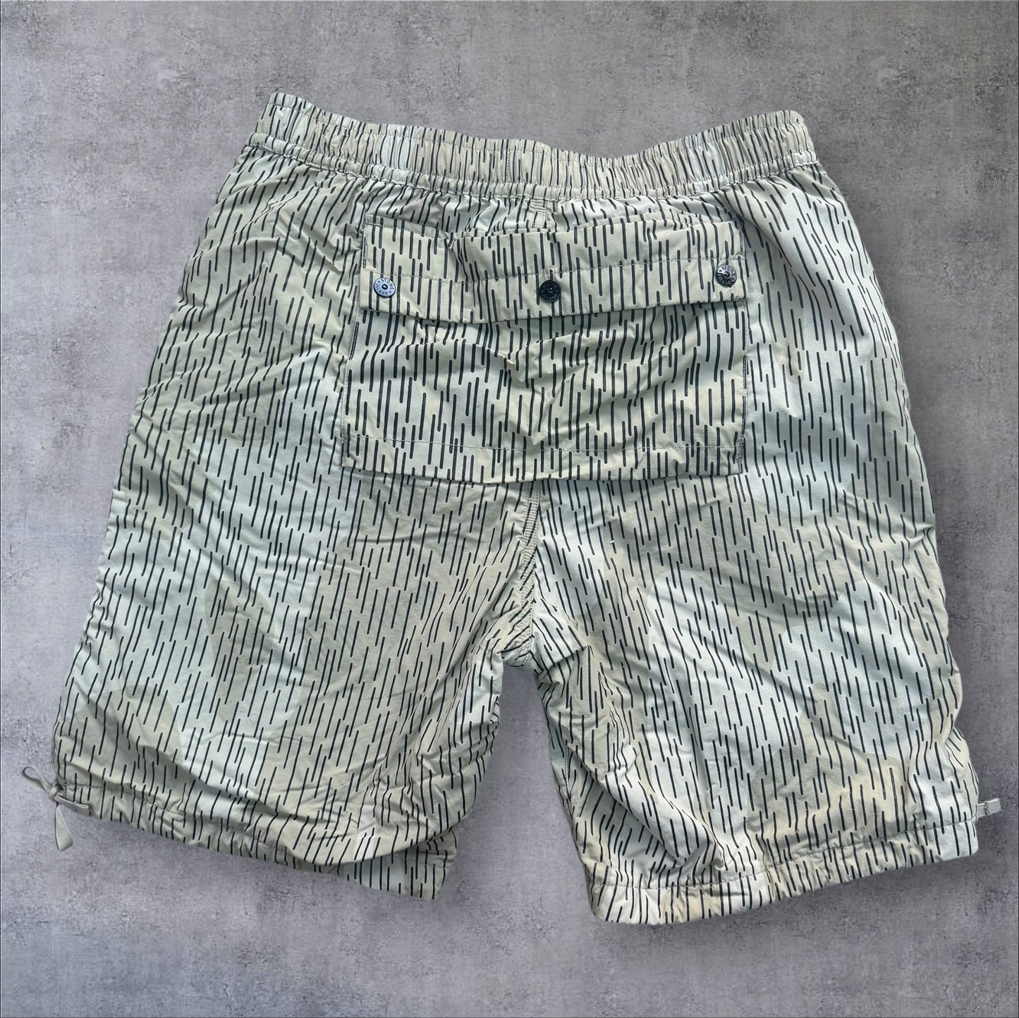 Stone Island 33W Rain Camo Shorts Elasticated Waist RRP £325