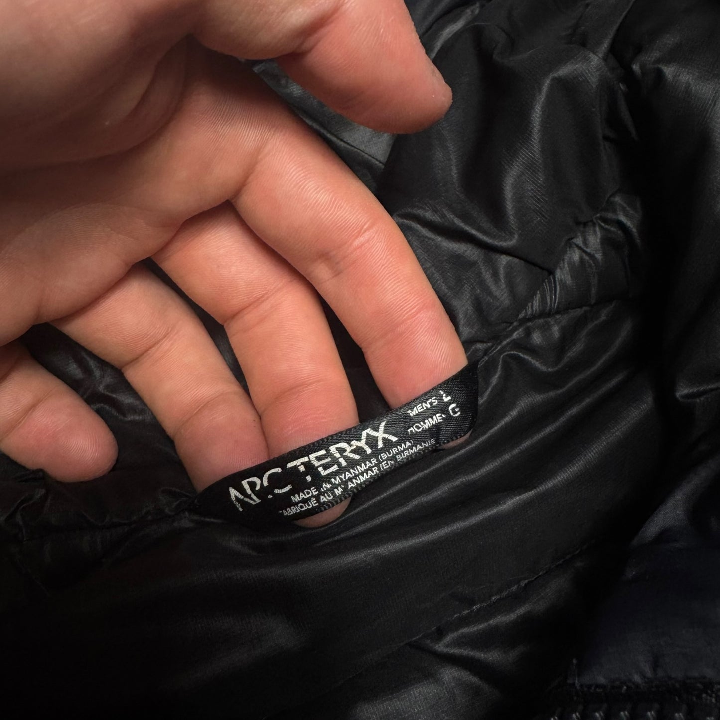 Arcteryx Thorium Puffer Jacket Men’s Size Large Black RRP £350