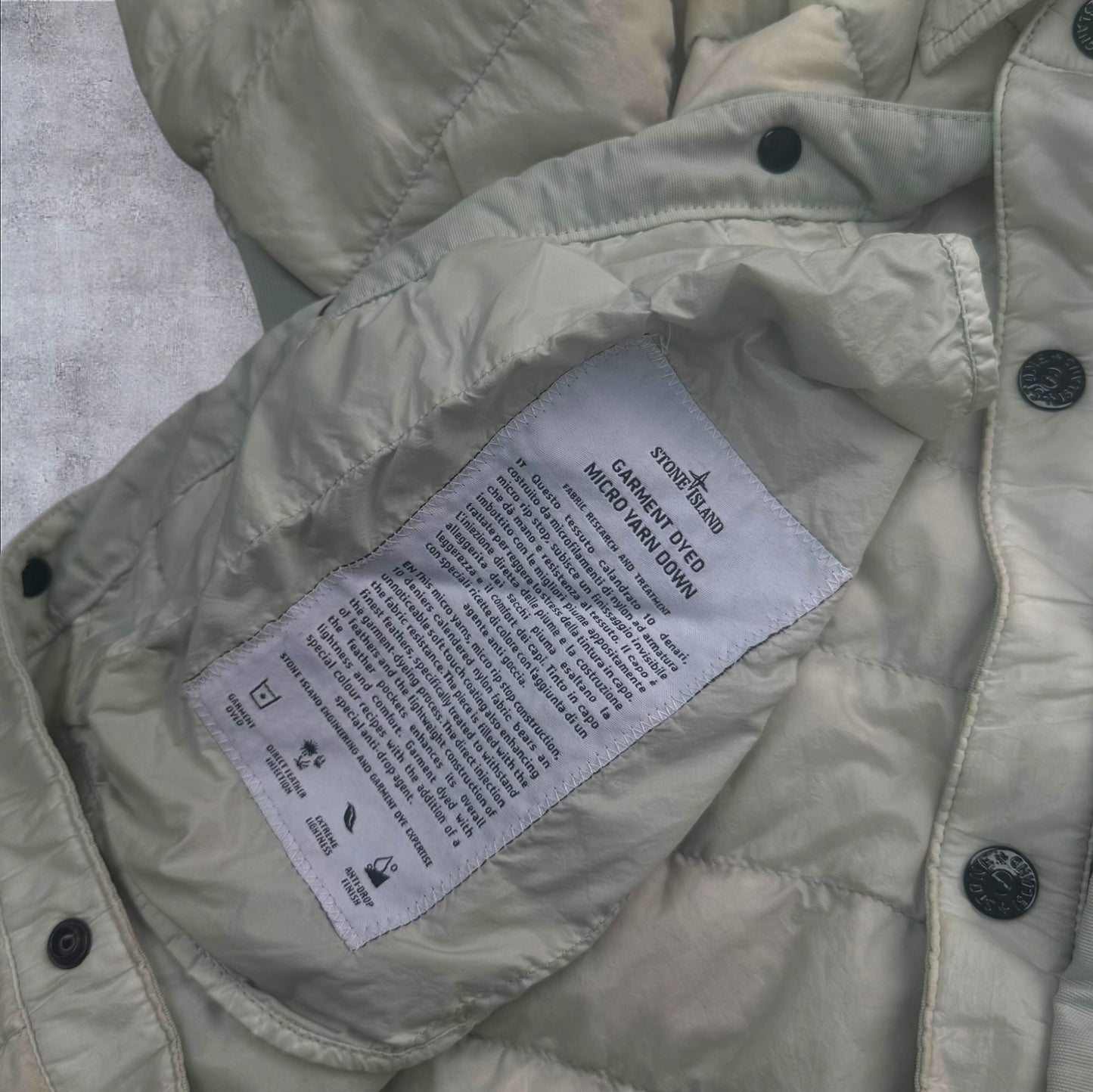 Stone Island Garment Dyed Micro Yarn Down Jacket RRP £495