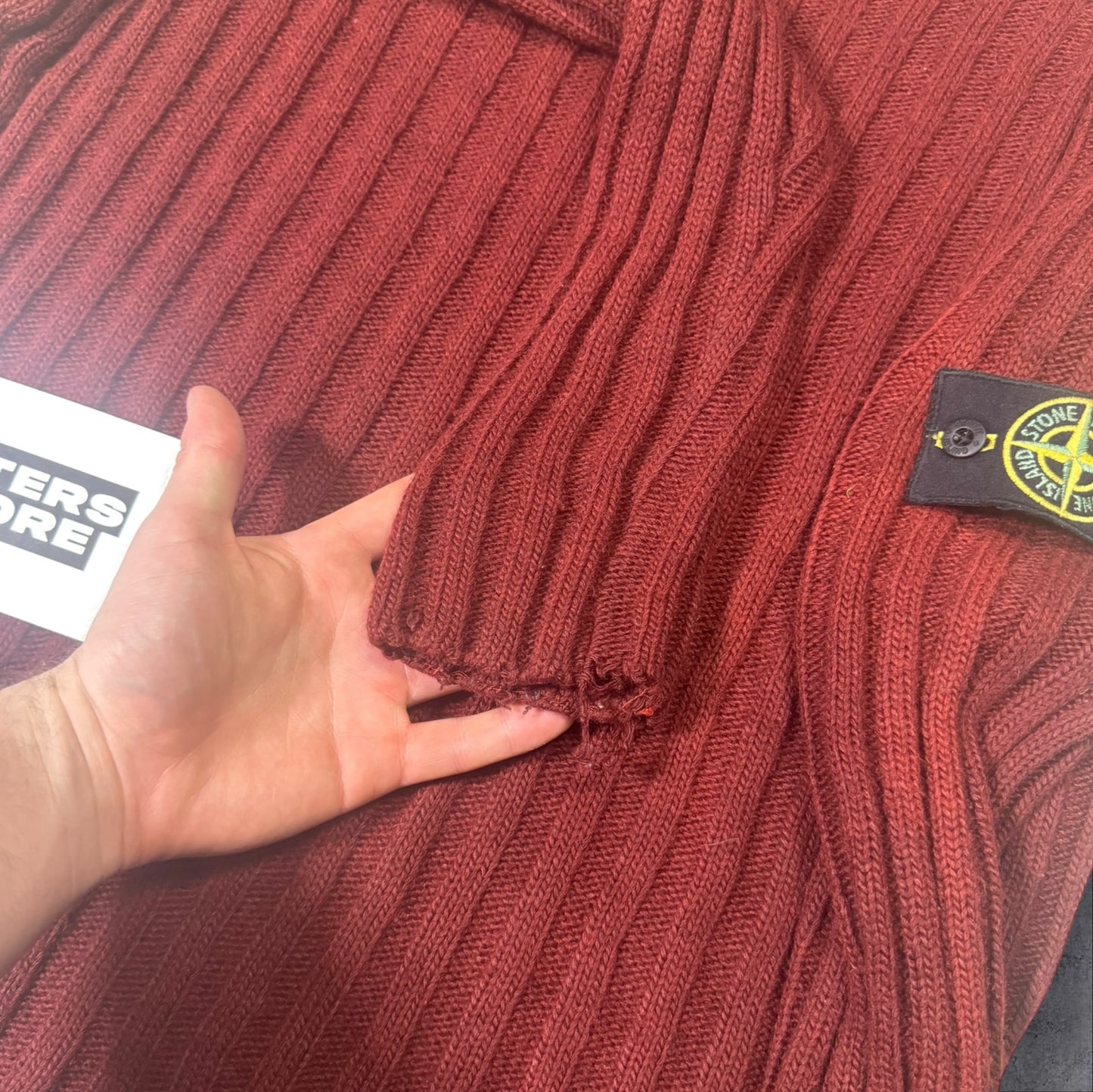 Stone Island 90s Knit Jumper Red RRP £325