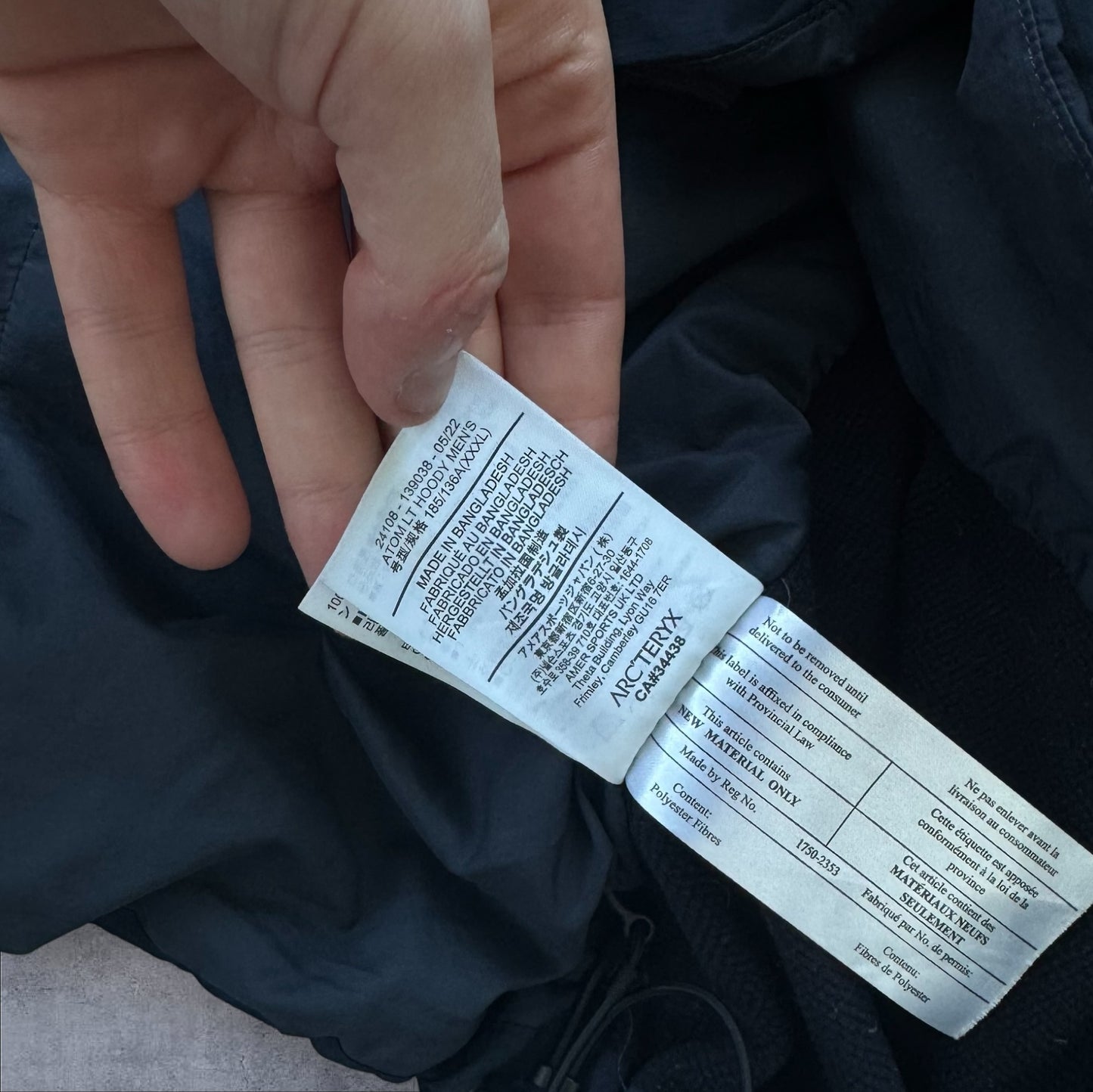 Arcteryx Atom LT Jacket Navy 3XL 2022 Model RRP £260