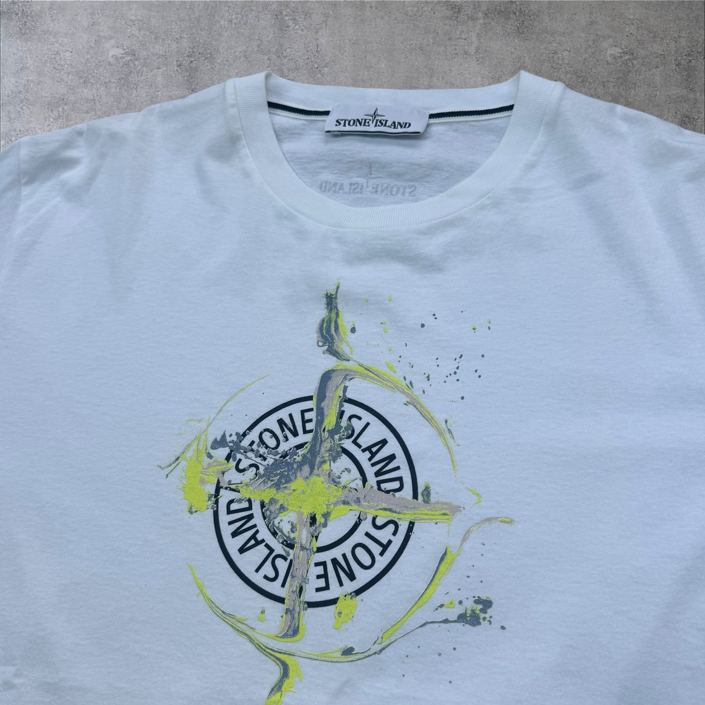Stone Island Splash Compass T-Shirt White Large RRP £175+