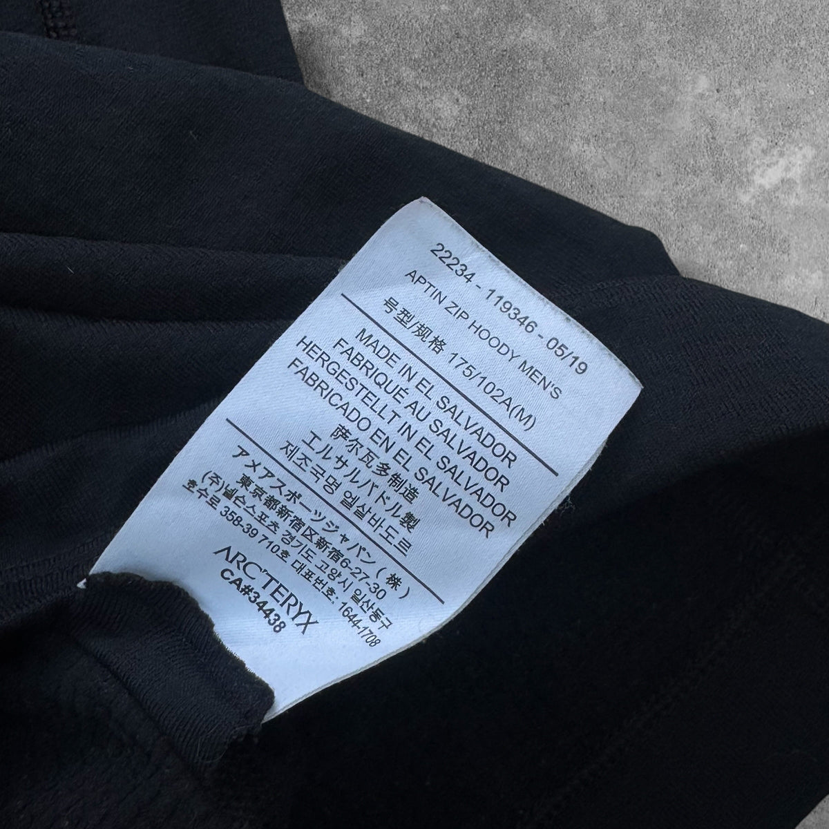 Arc'teryx Aptin Zip Hoodie Medium Black Fleece RRP £180