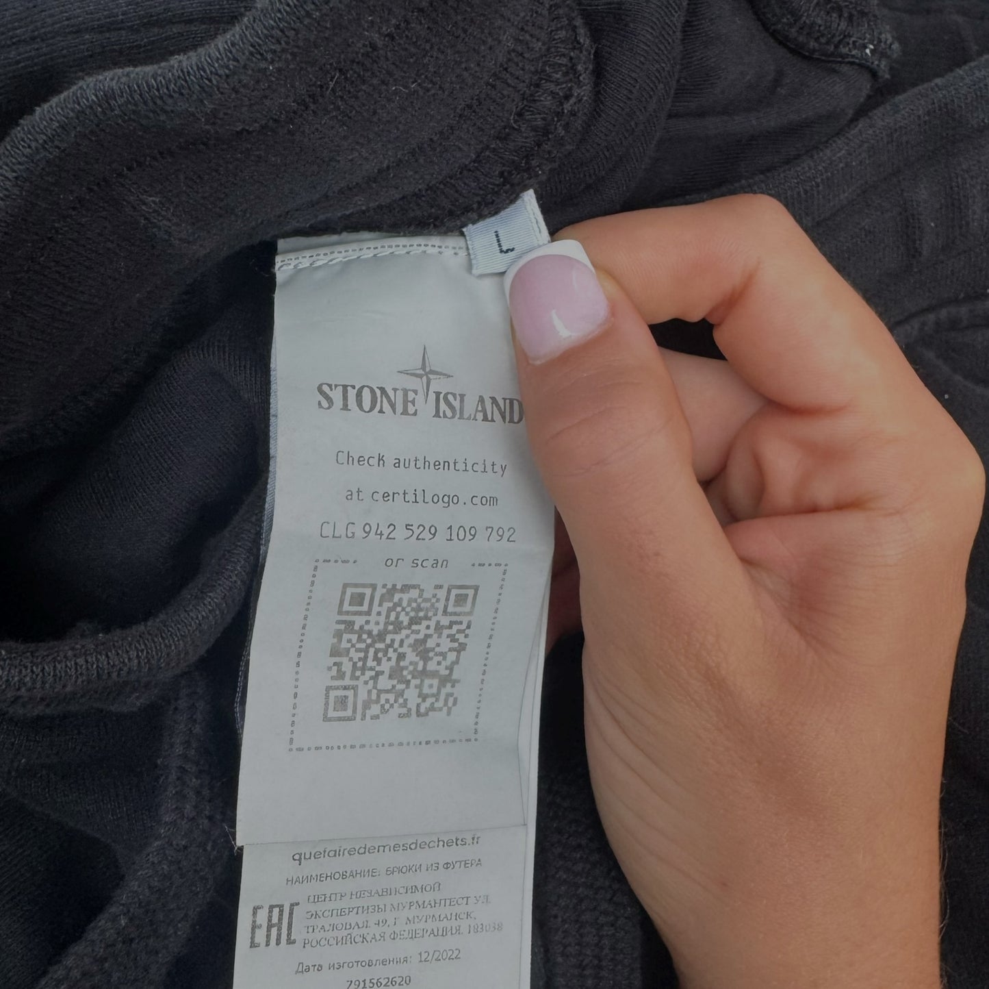 Stone Island Joggers Black Size Large RRP £295+