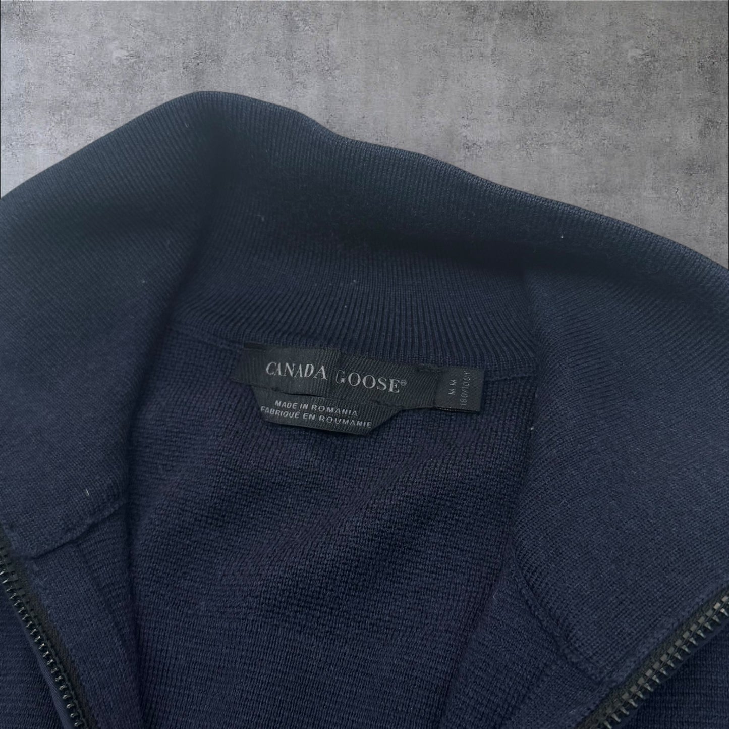Canada Goose Merino Wool Quarter-Zip Navy Size MEDIUM RRP £450+