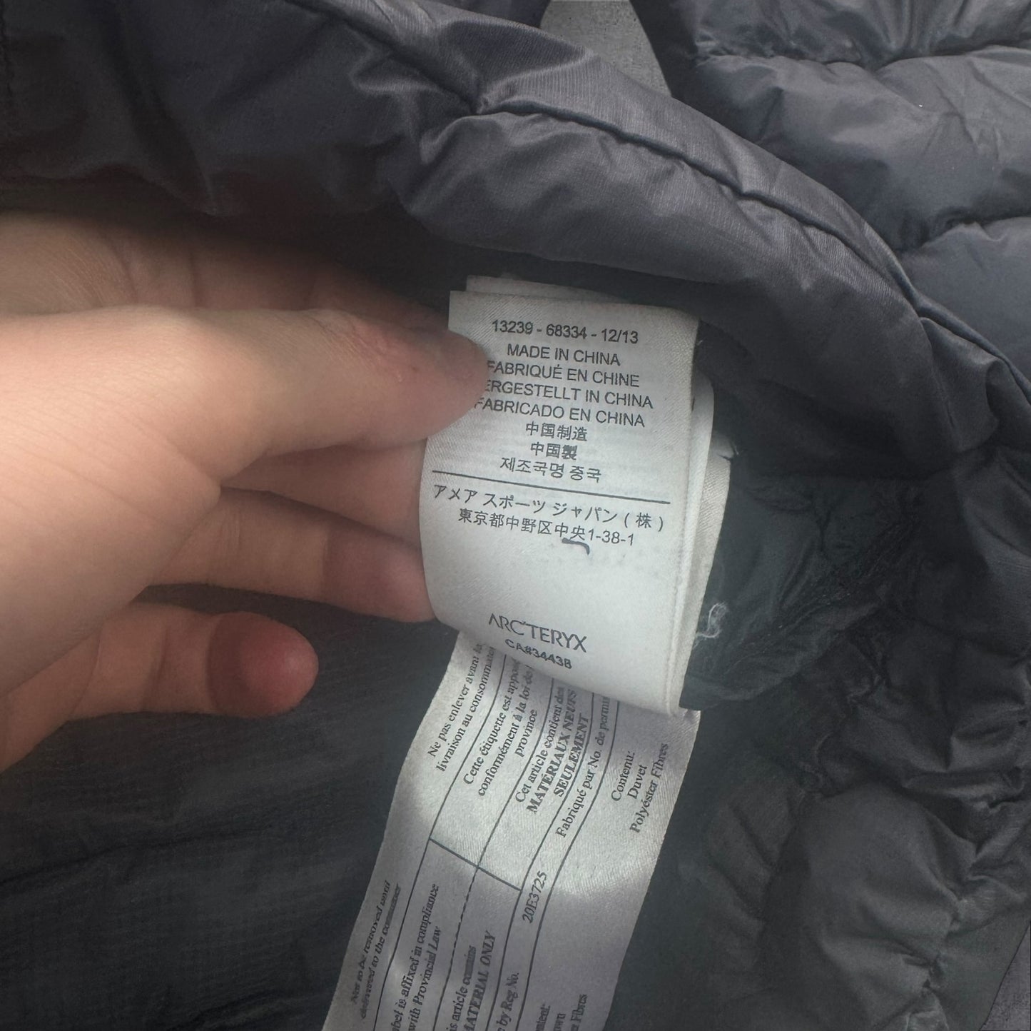 Arcteryx Cerium LT Puffer Jacket Mens Large RRP £350