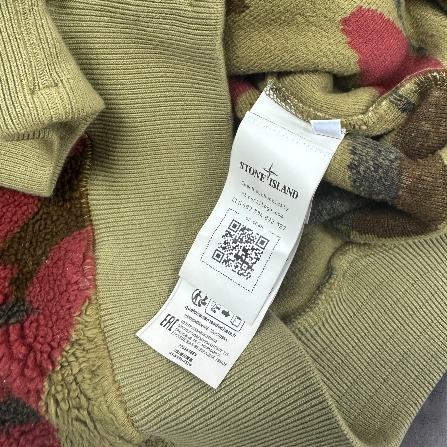 Stone Island Camo Fleece Sweatshirt Medium (Fits Large) RRP £350+