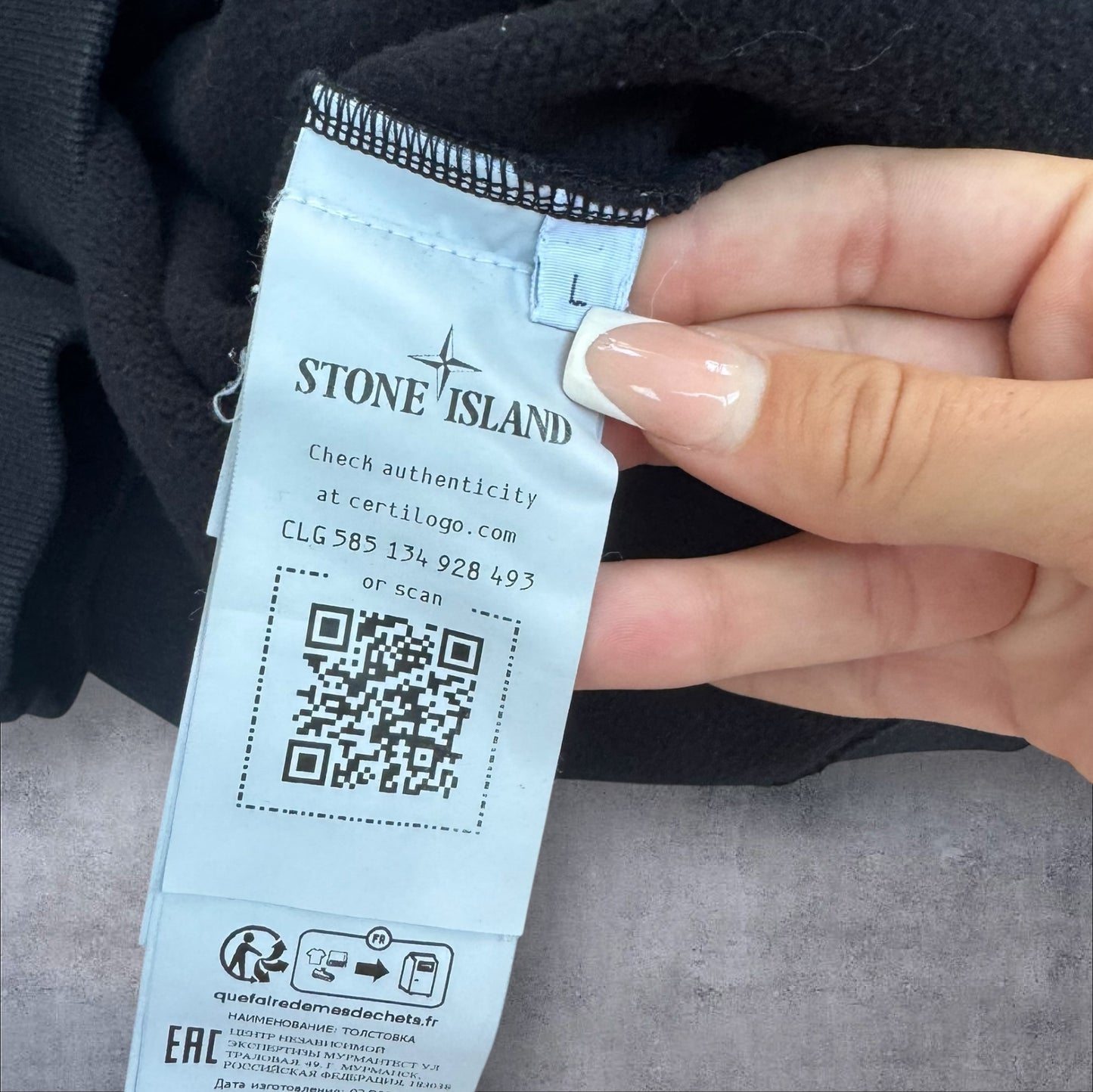Stone Island Quarter Zip Sweatshirt Black Size Large RRP £300+