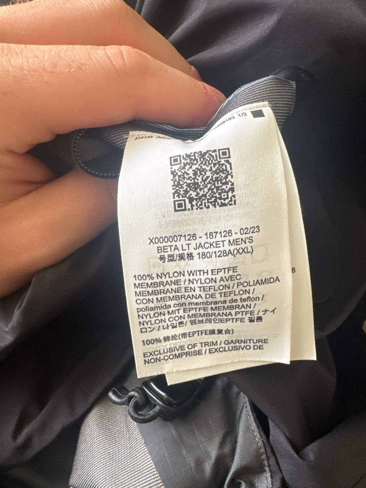 Arc'teryx Beta LT Gore-Tex Jacket XXL Black RRP £550