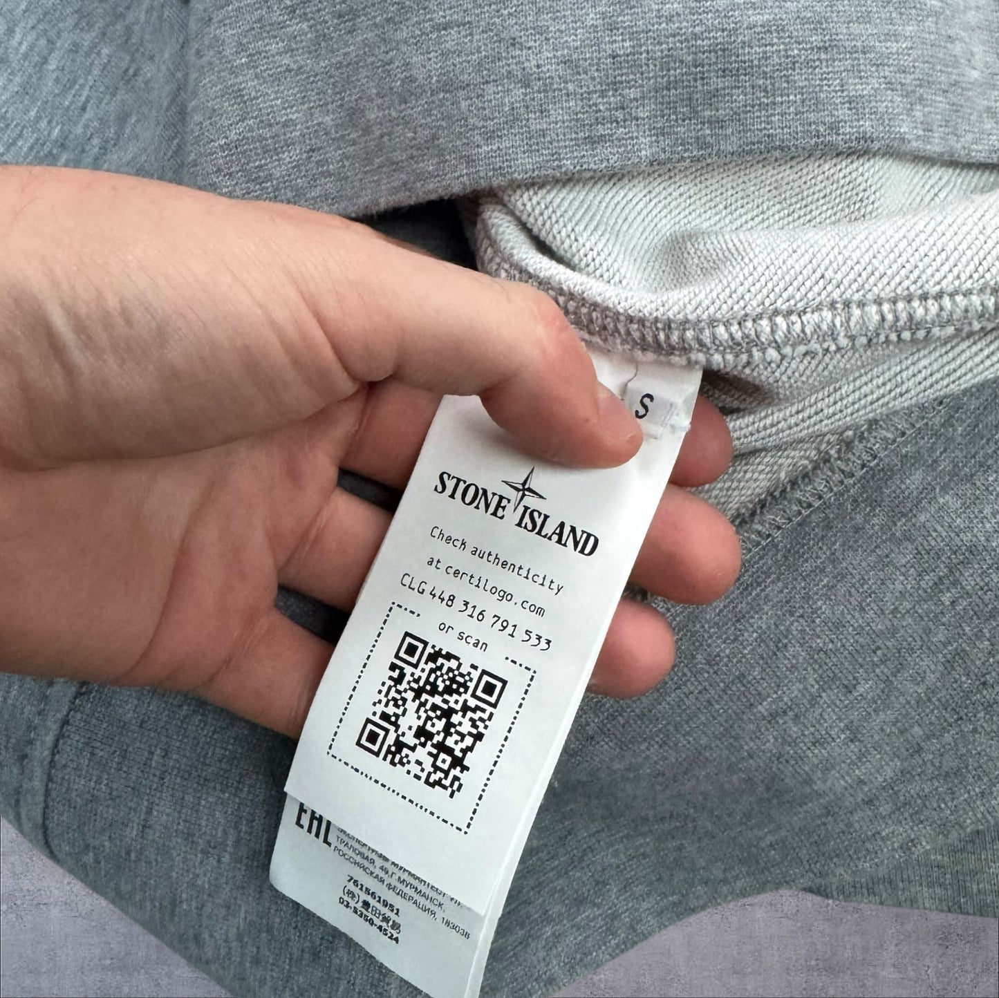 Stone Island Quarter Zip Grey Mens Small RRP £265