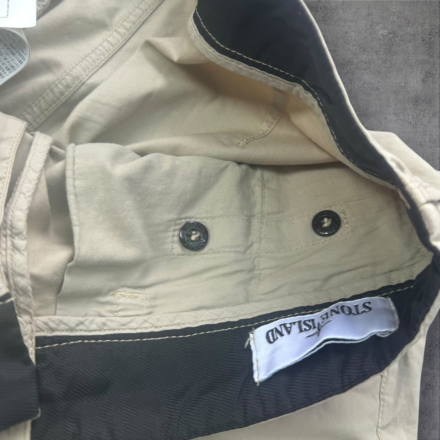 Stone Island Cargo Trousers Beige Size 33W RRP £350