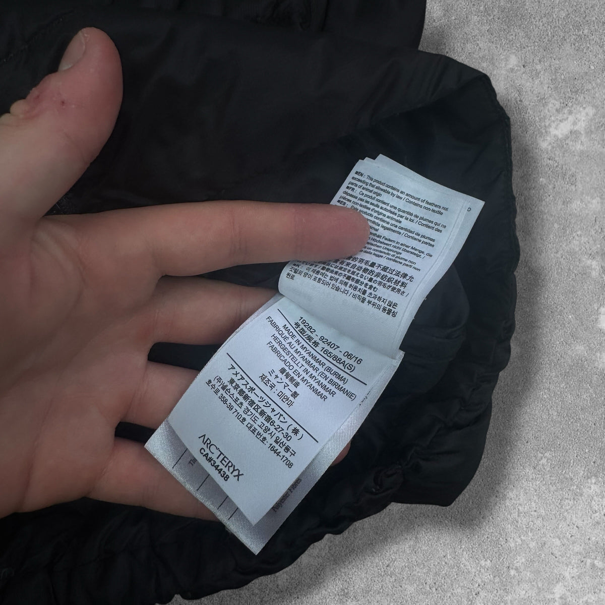 Arc'teryx Cerium Puffer Small Black Fits XS RRP £380