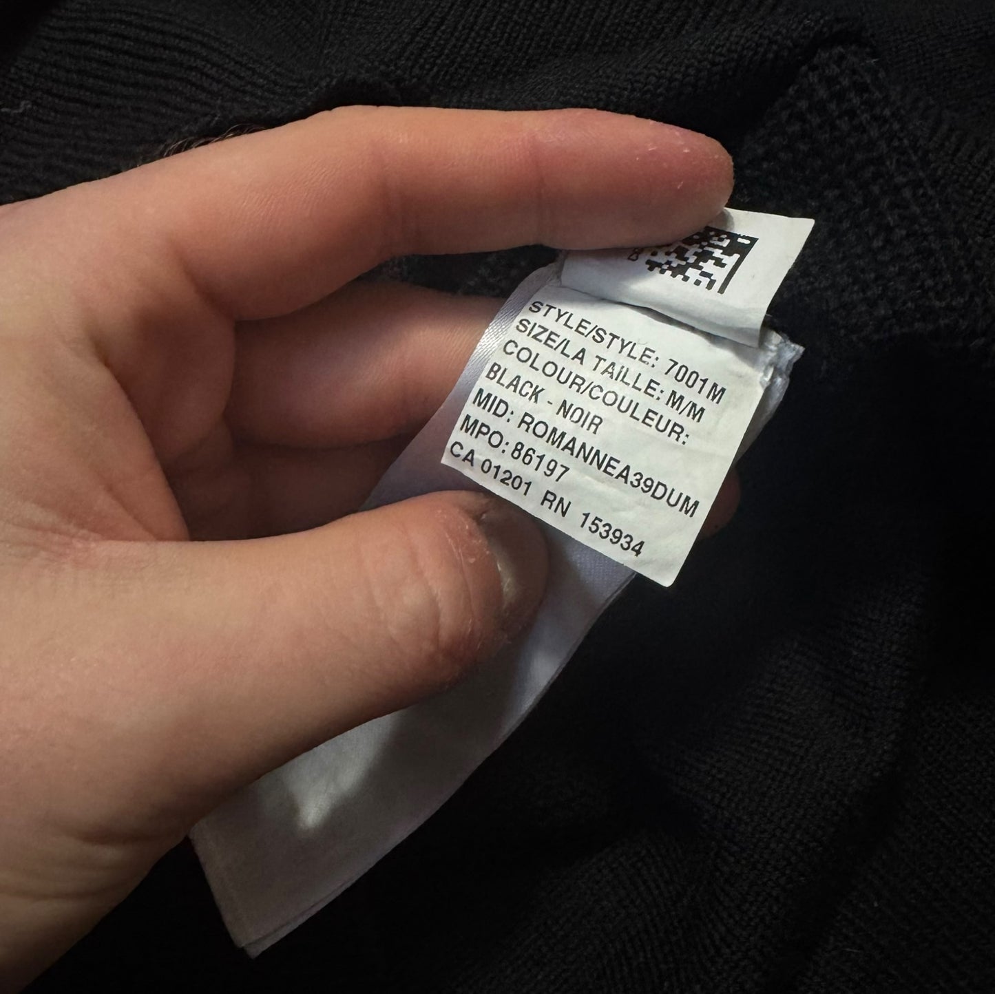 Canada Goose Merino Wool Knit Jumper Medium Black RRP £325