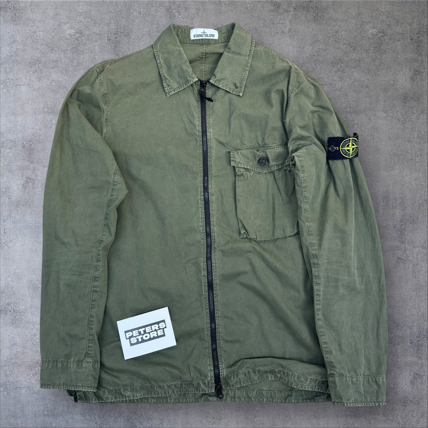 Stone Island Overshirt Khaki Size Extra Large RRP £400+