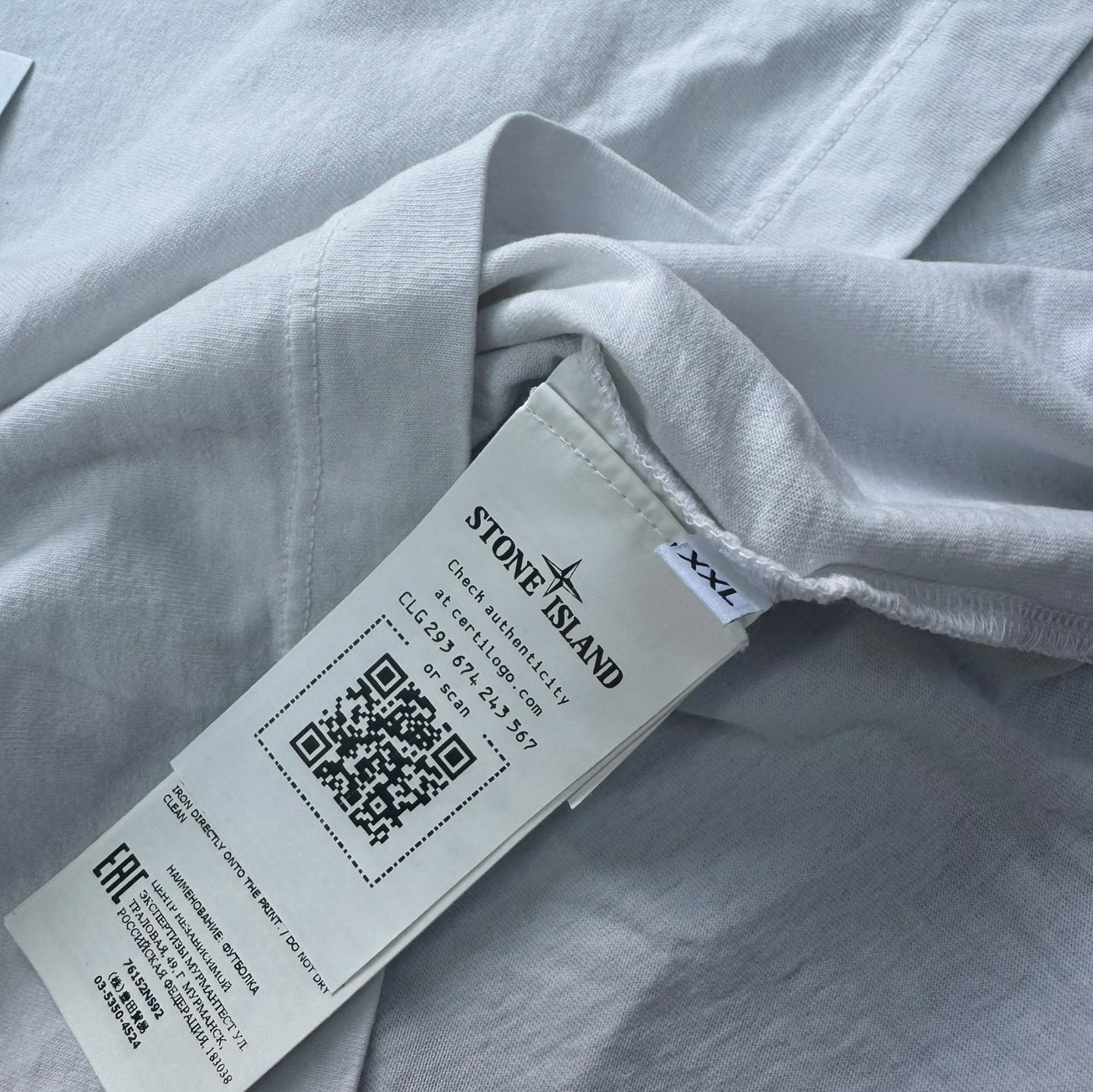 Stone Island Front Print T-Shirt White Size XXL RRP £165+