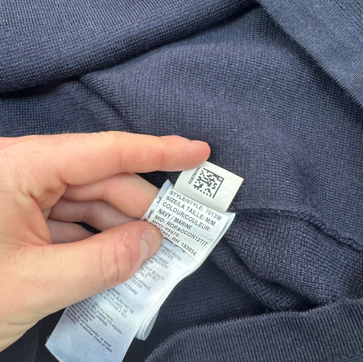Canada Goose Merino Wool Quarter-Zip Navy Size MEDIUM RRP £450+