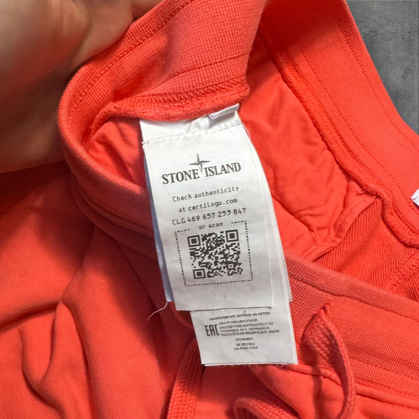 Stone Island Fleece Bermuda Shorts Large Neon Orange RRP £295