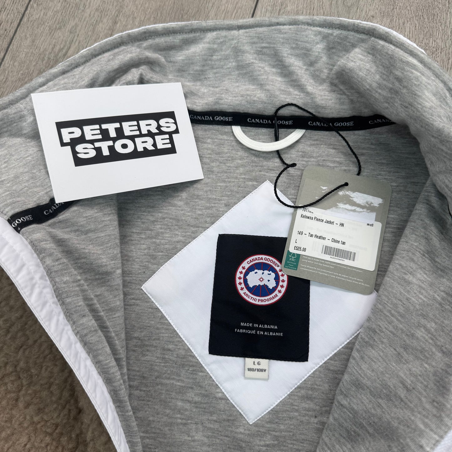Canada Goose Fleece Jacket Beige Size Large RRP £650+