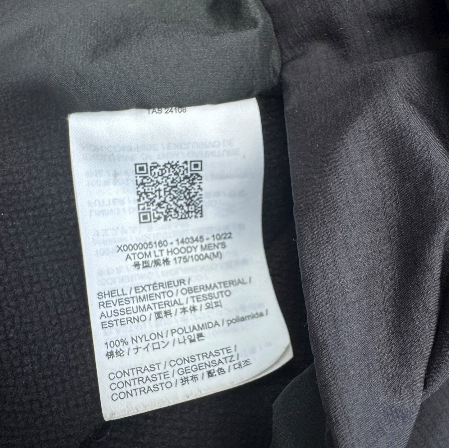Arc’teryx Atom LT Hoody Black Size Medium RRP £260+