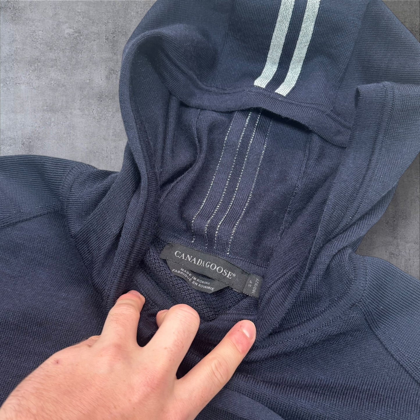 Canada Goose Hoodie Men’s Small Navy Merino Wool RRP £300+