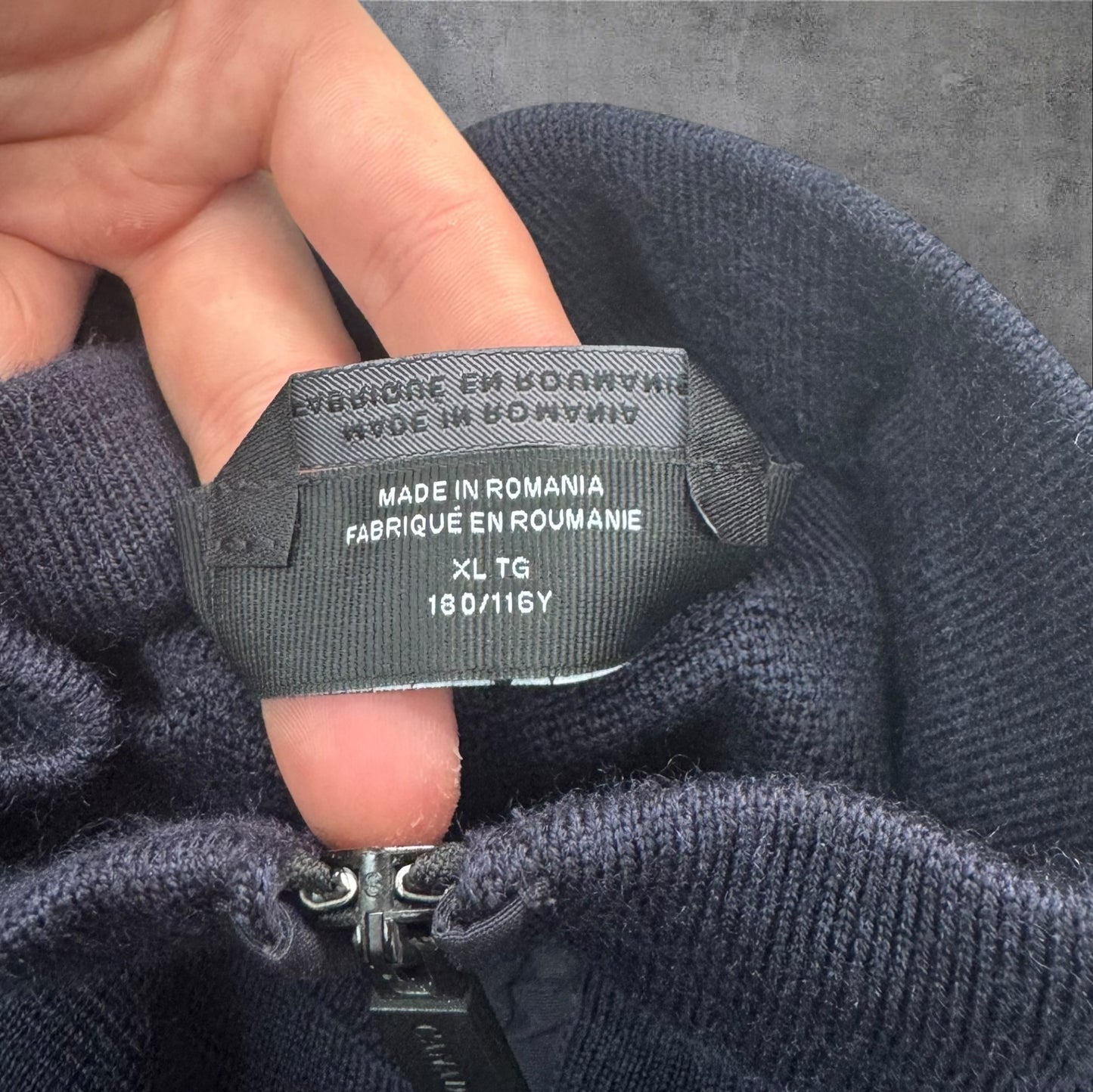 Canada Goose Merino Wool Quarter Zip Navy Size XL RRP £455