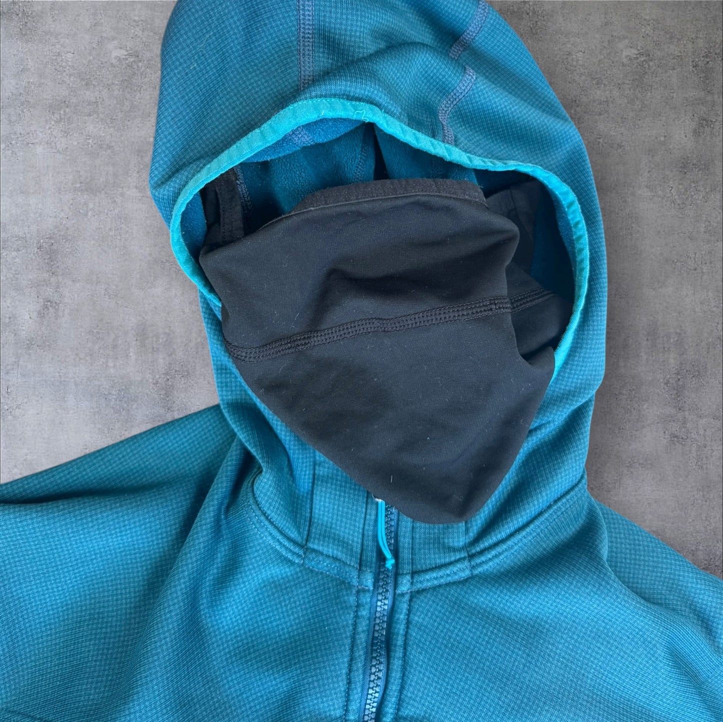 Arc’teryx Balaclava Hooded Fleece Blue Reflective Logo Size Medium RRP £200+