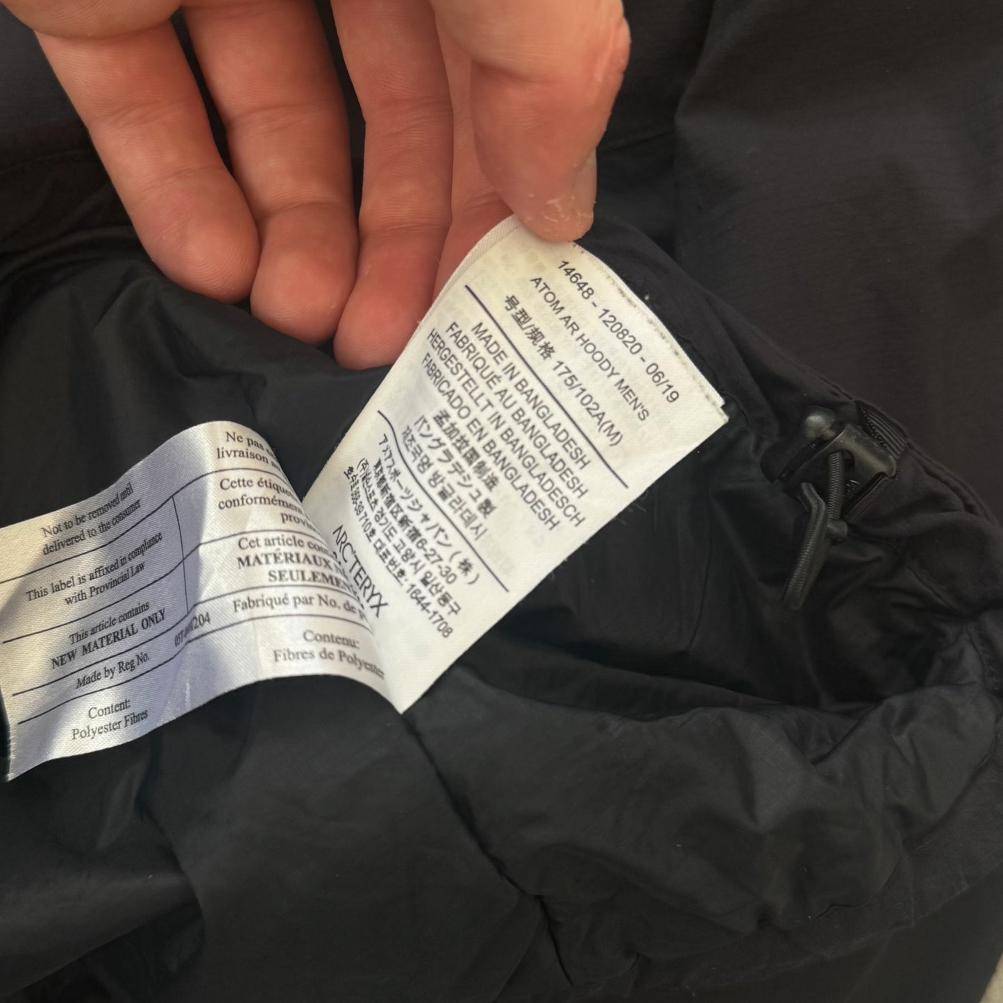 Arc'teryx Atom AR Jacket Men's Medium Black Insulated RRP £300