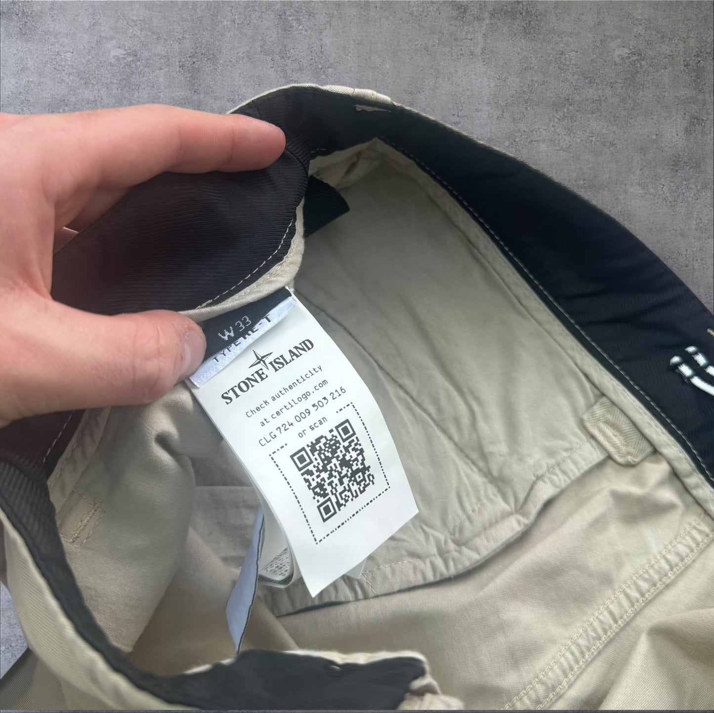 Stone Island Cargo Trousers Beige Size 33W RRP £350