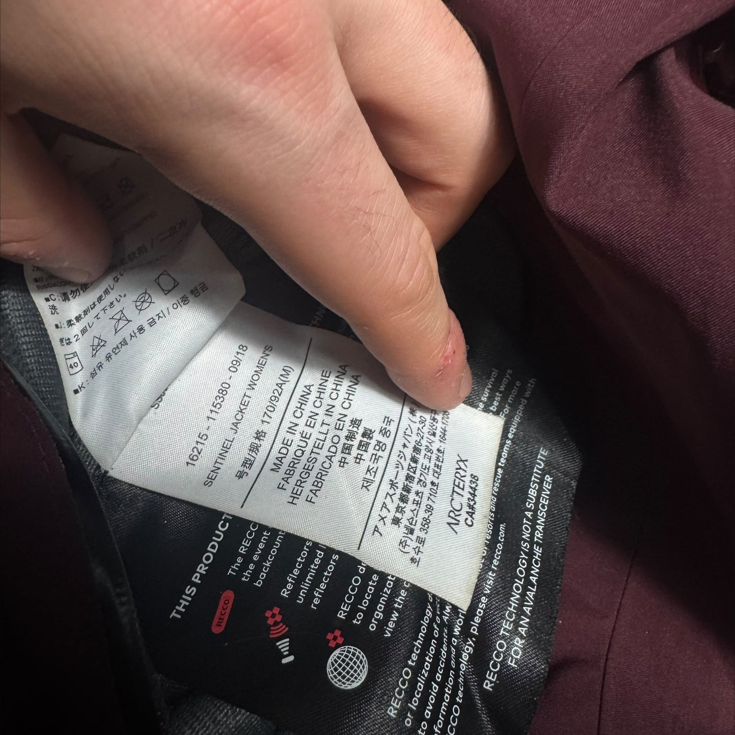 Arcteryx Women’s Medium Goretex Sentinel Ski Jacket RRP £550