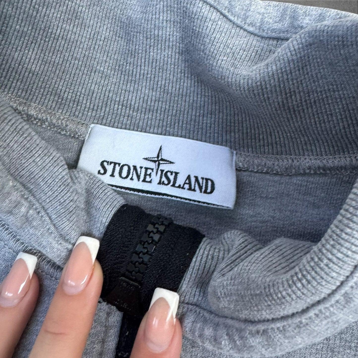 Stone Island Quarter Zip Sweatshirt Grey Size Large RRP £300+
