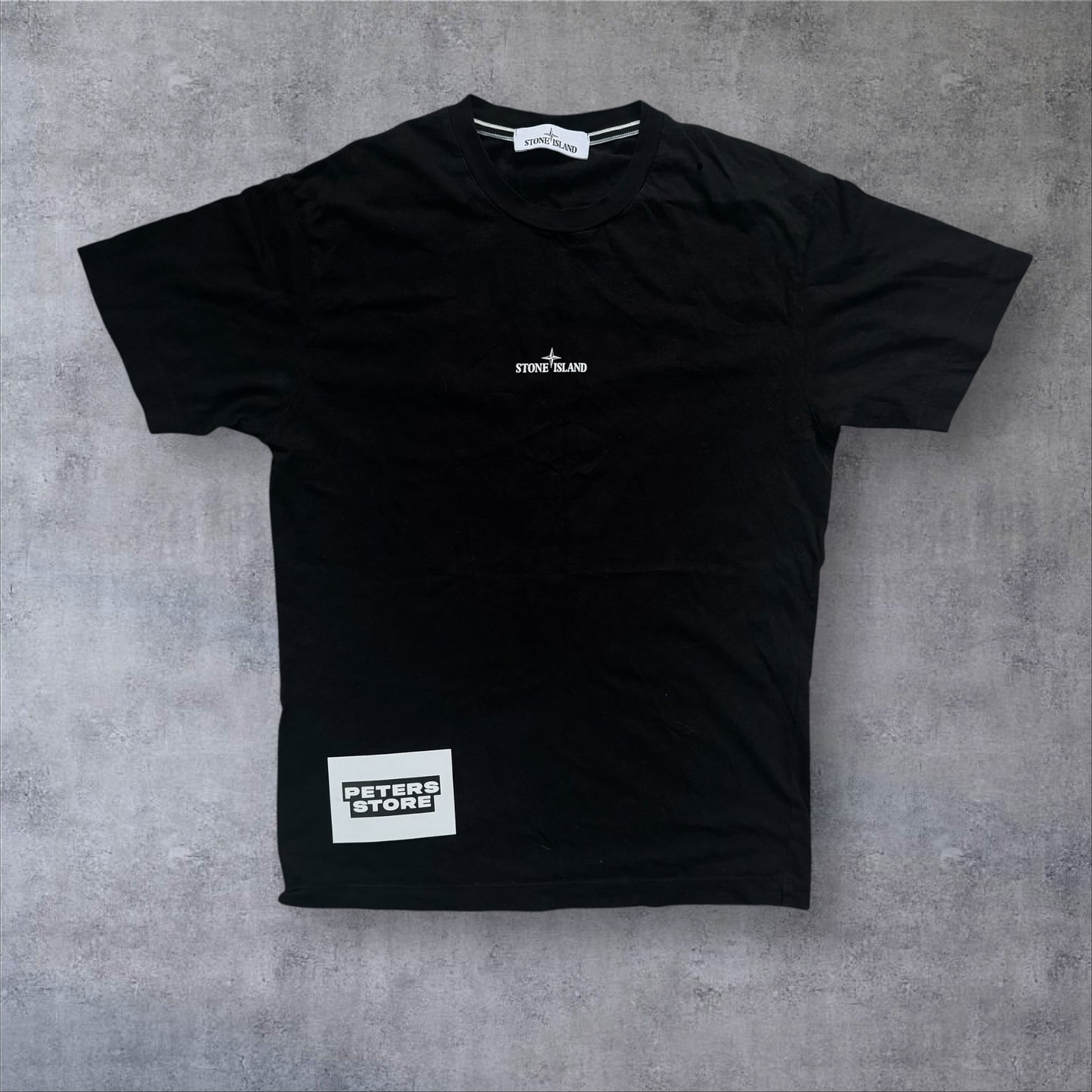 Stone Island T-Shirt Black Back Graphic Size Small RRP £200+