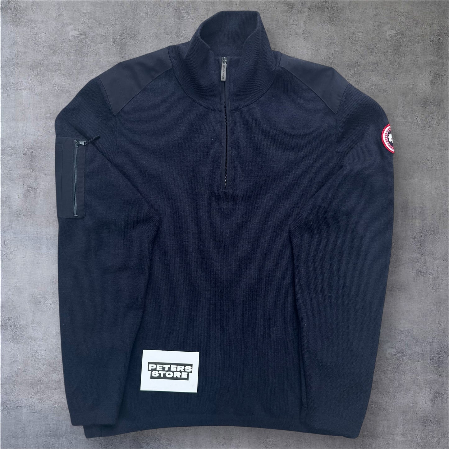Canada Goose Merino Wool Quarter Zip Navy Size XL RRP £455