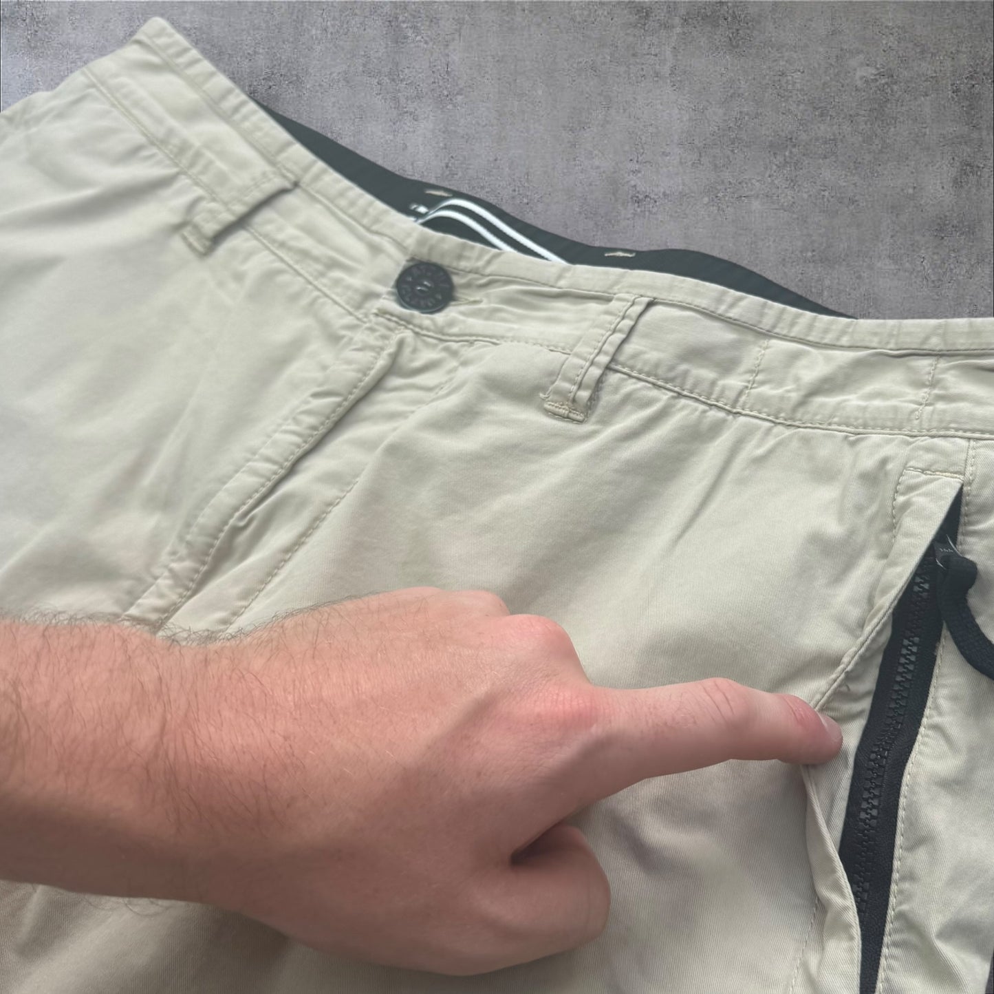 Stone Island Cargo Trousers Beige Size 33W RRP £350