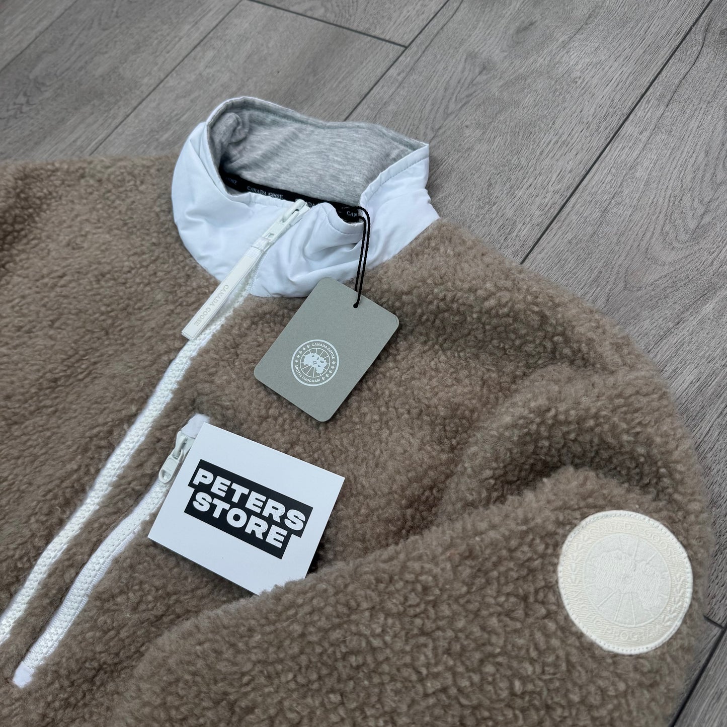 Canada Goose Fleece Jacket Beige Size Large RRP £650+