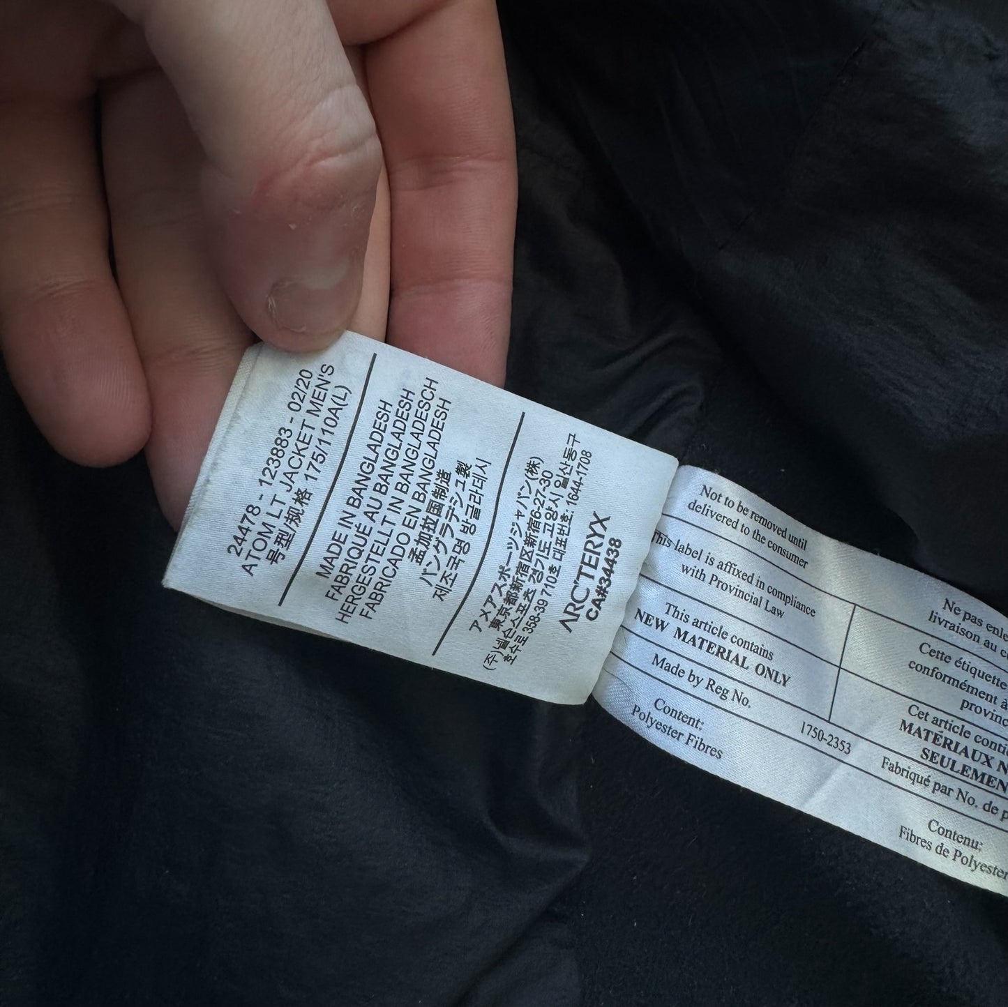 Arcteryx Atom LT Jacket Large RRP £260