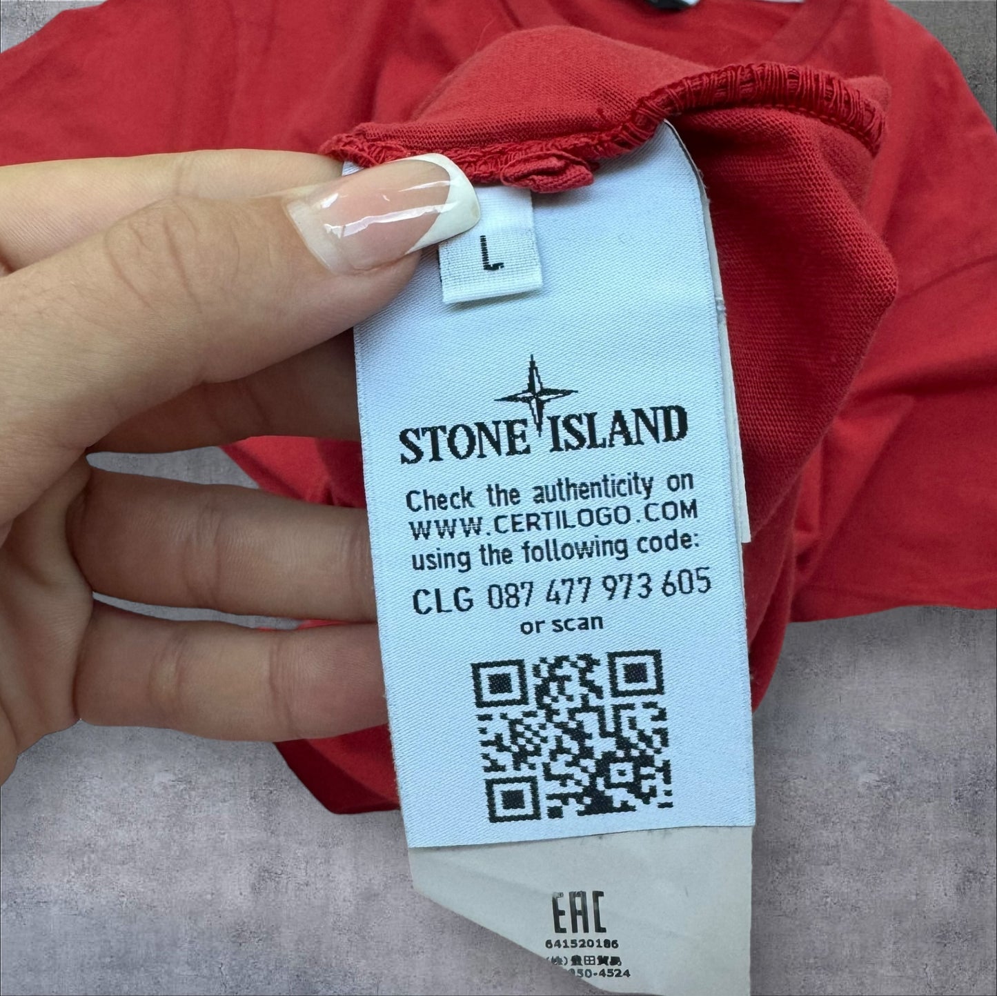 Stone Island T-Shirt Red Size Large RRP £160+