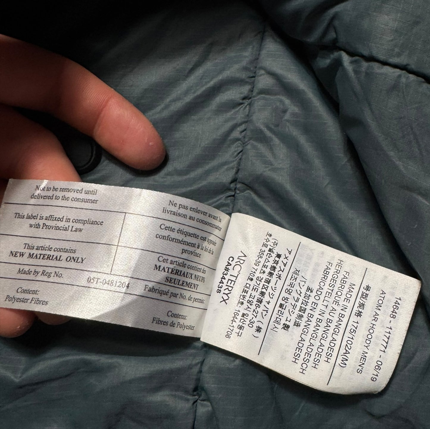 Arcteryx Atom AR Puffer Jacket Men’s Medium RRP £320