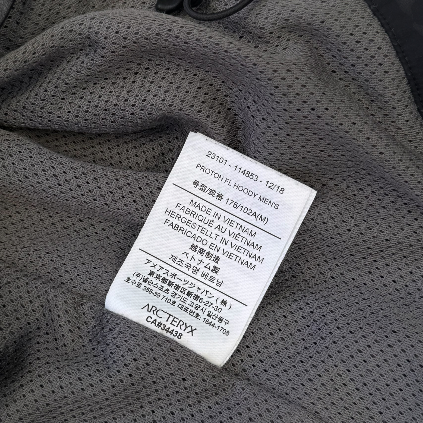 Arc'teryx Proton FL Jacket Men's Medium Black Insulated RRP £280
