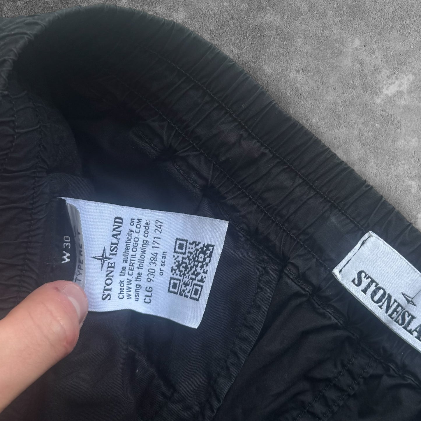 Stone Island Cargos W30 Black Elasticated Waist RRP £350