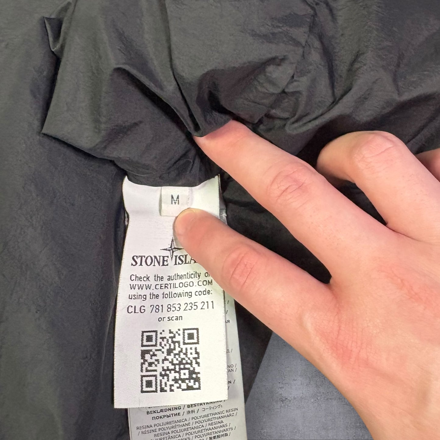 Stone Island Skin Touch Nylon TC Jacket Black Size Medium RRP £550