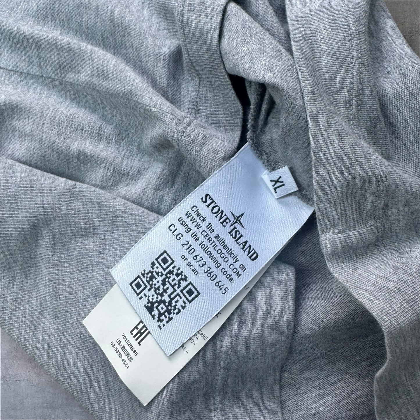 Stone Island Reflective Logo T-Shirt Grey Size XL RRP £175+