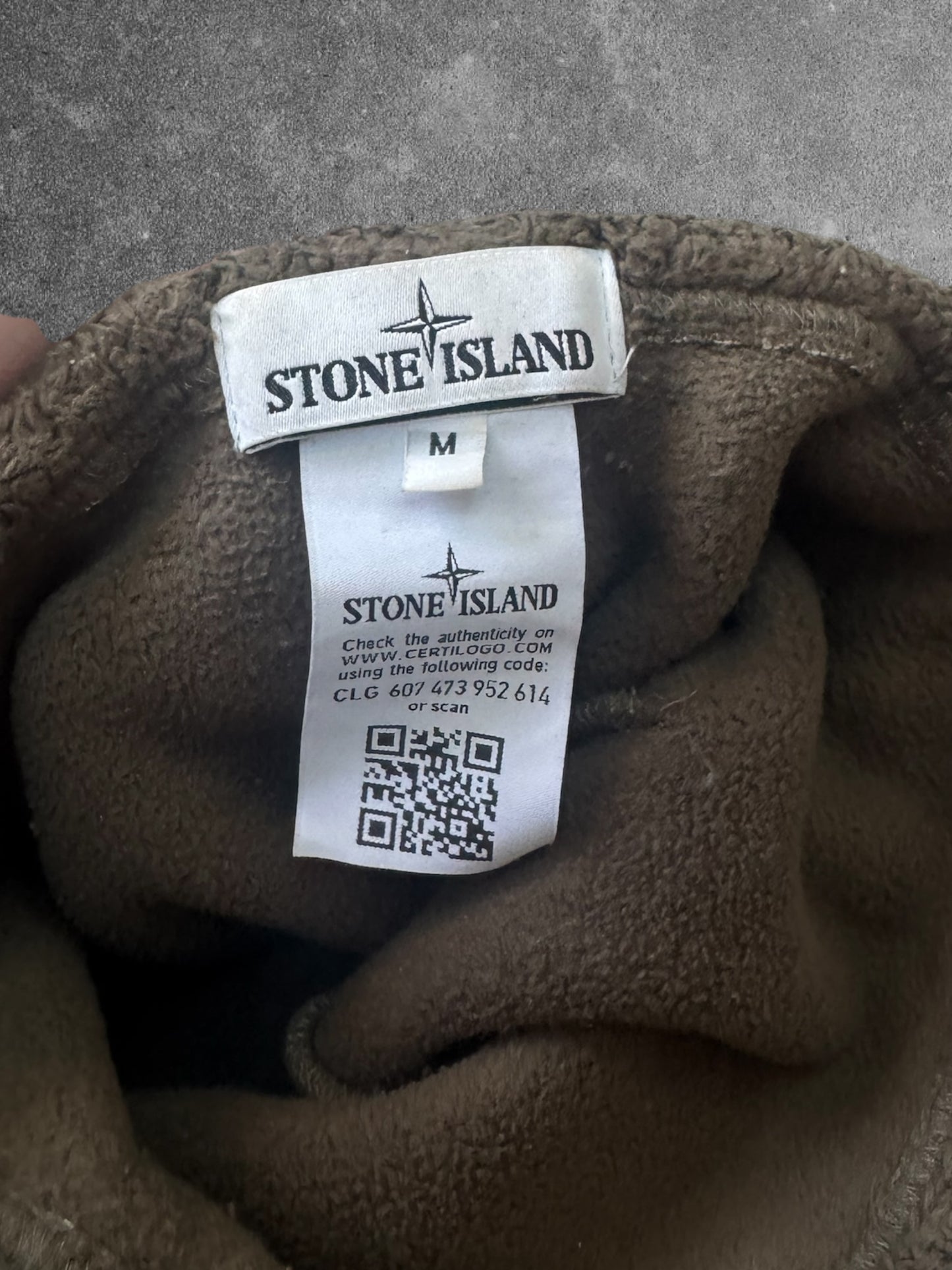 Stone Island Teddy Fleece Beanie Medium Brown RRP £120