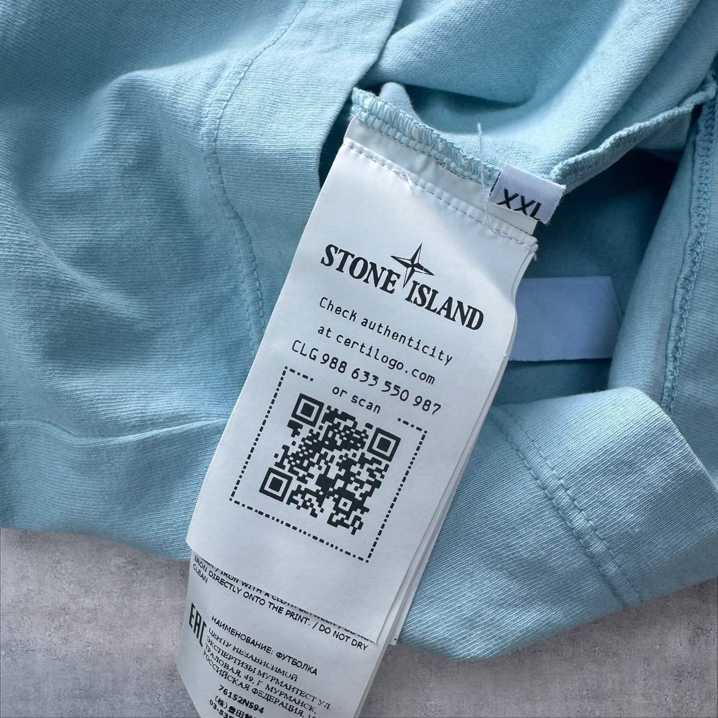 Stone Island Graphic T-Shirt XXL Blue RRP £205