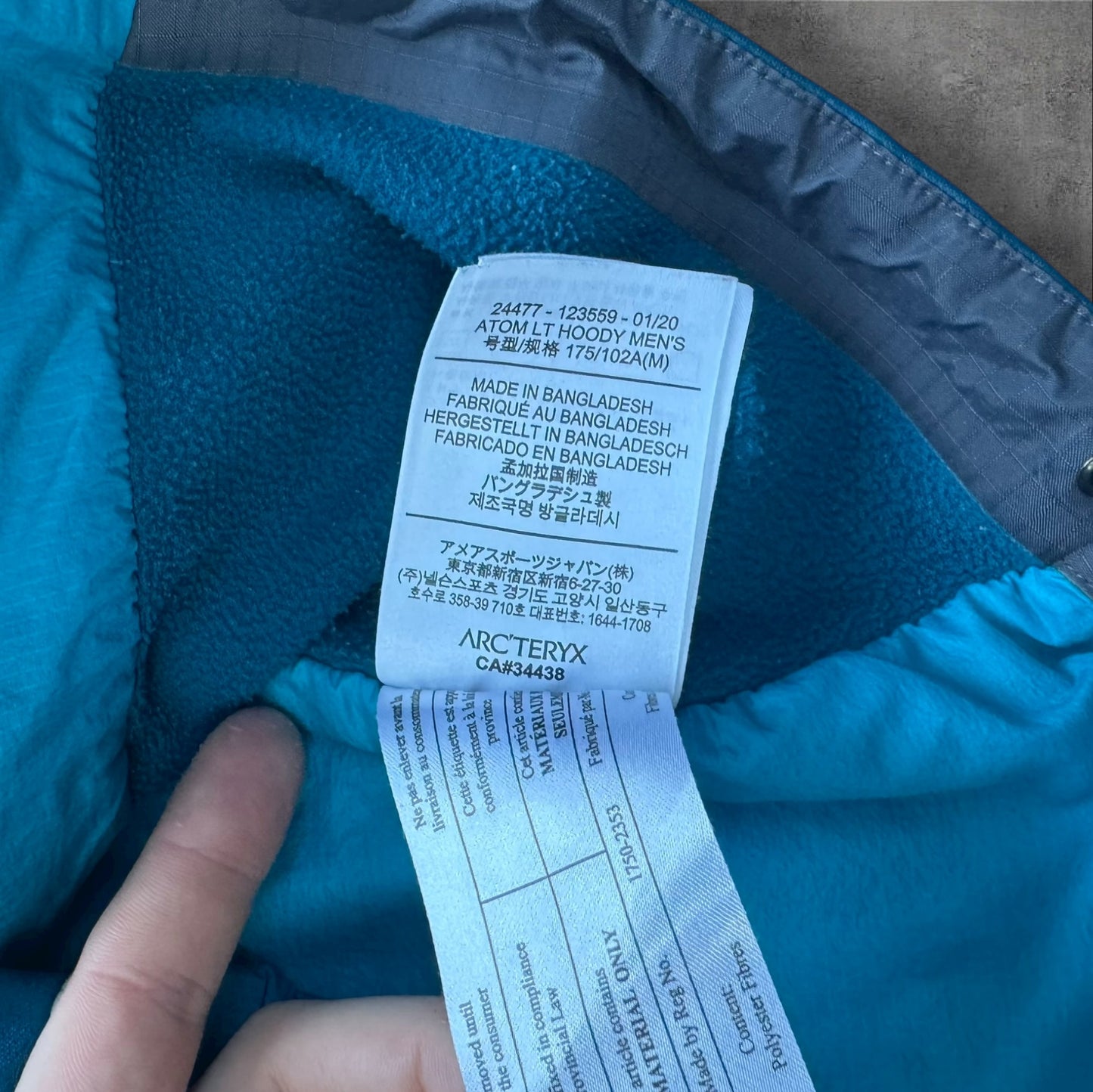 Arc’teryx Atom LT Jacket Reflective Logo Blue – Medium RRP £260+