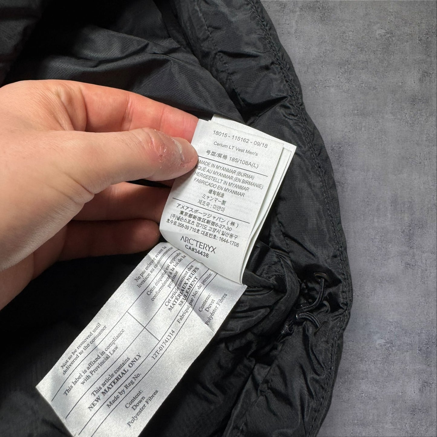 Arcteryx Cerium Gilet Bodywarmer Size Large RRP £260