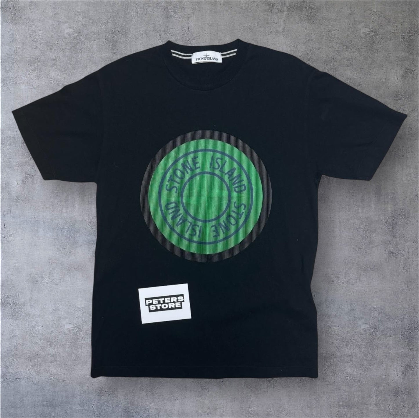 Stone Island T-Shirt Black Hologram Logo Size Medium RRP £160+