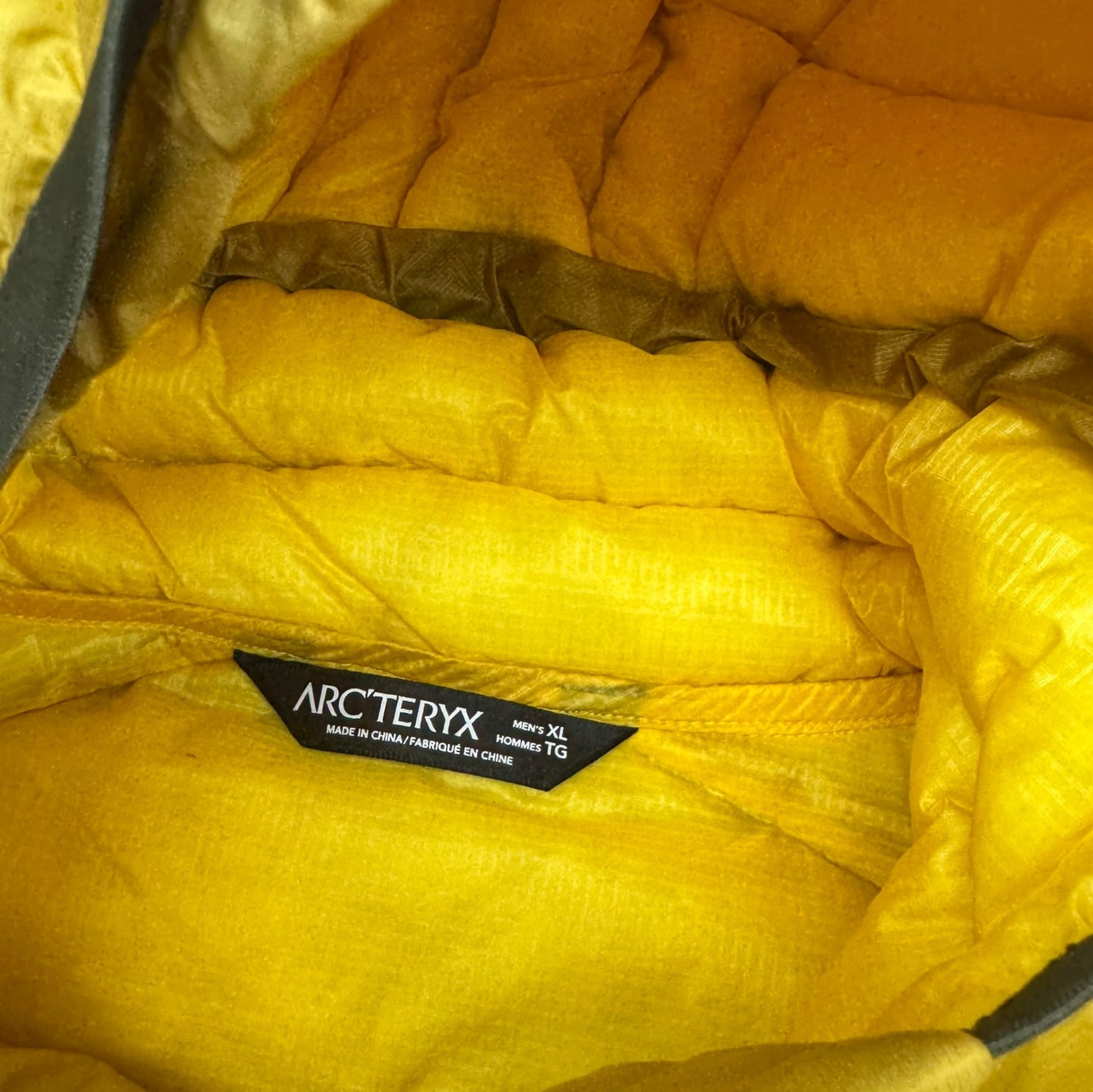 Arc’teryx Cerium LT Down Jacket Yellow Size XL RRP £350+
