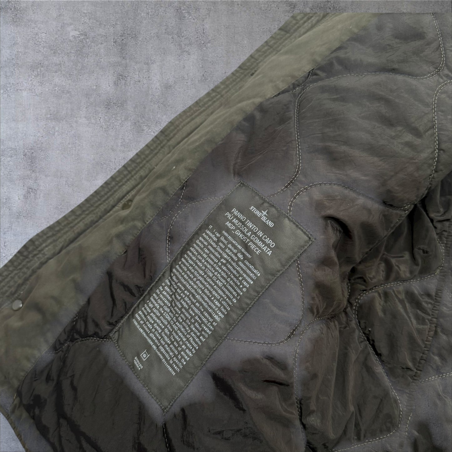 Stone Island Ghost Panno Tinto in Capo Più Mussola Gommata MGP Ghost Piece 3XL RRP £600+