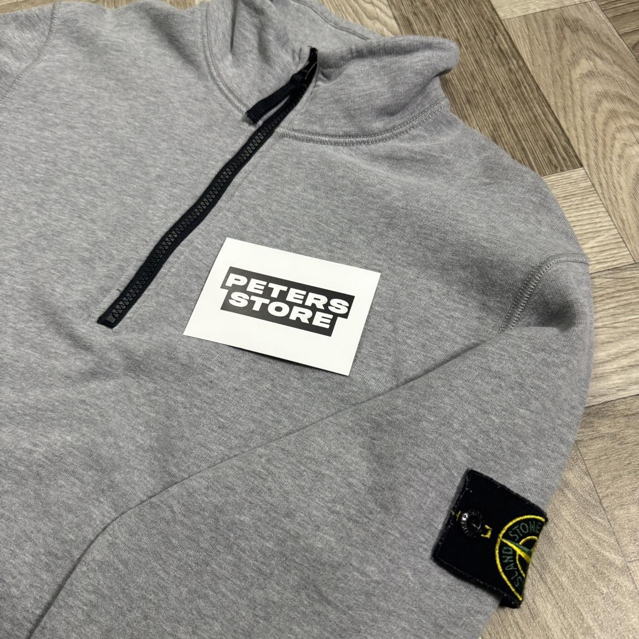 Stone Island Grey Quarter Zip Jumper